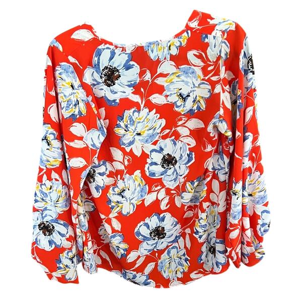 Vici Bright Red Floral Blouse - Picture 5 of 5